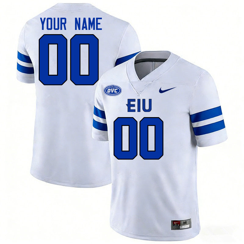 Custom Eastern Illinois Panthers Name And Number Football Jerseys-White
